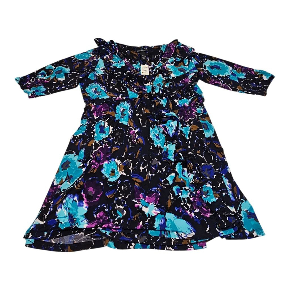 Lane Bryant Faux Flower‎ Wrap Dress Plus Size 22/24